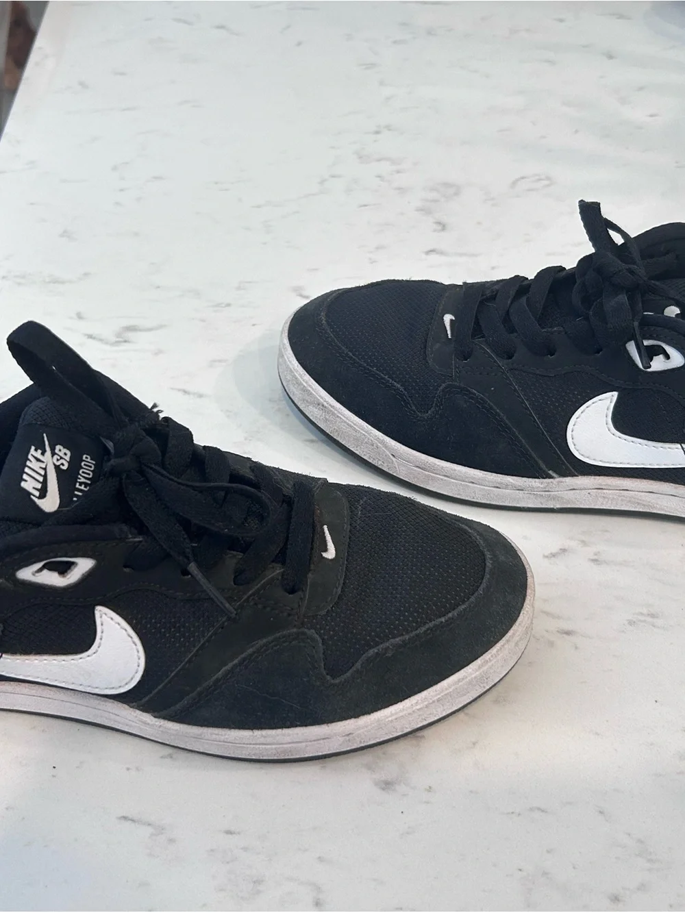 Nike Black & White Low-Top Skate Sneakers